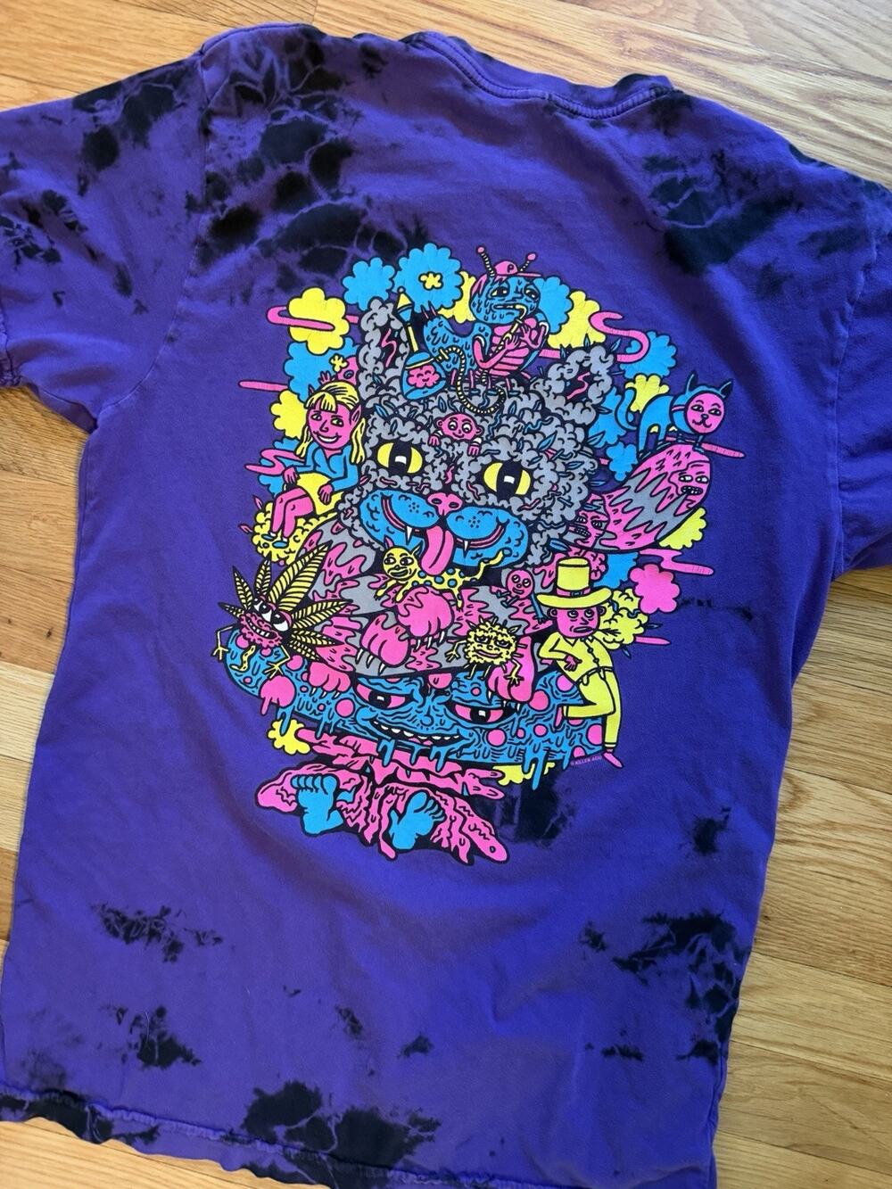 Vintage Killer Acid Limited Edition T Shirt Medium Black Rare Purple